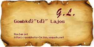 Gombkötő Lajos névjegykártya